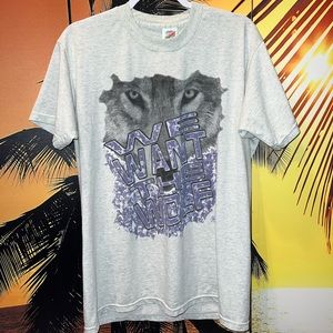 John Kay & Steppenwolf We Want The Wolf Tour T-Shirt 1998 Light Grey Large